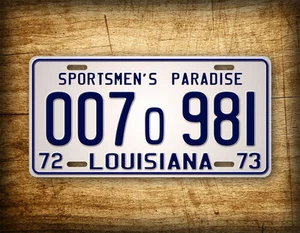 Placa de licencia de la película JAWS Louisiana 1975 réplica de autopsia de tiburón utilería etiqueta automática 1973 - Imagen 1 de 5