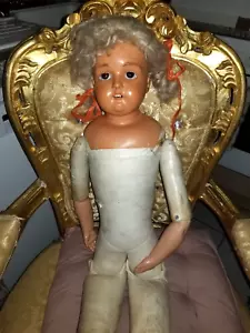 Antike Lederkörperpuppe XXL JDK 201.10./Schildkröt, um 1900 ! - Bild 1 von 21