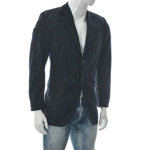Tiger of Sweden Vitale Barberis Canonico Men's Blazer Size 52 Pinstriped Navy - Picture 1 of 10