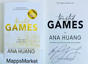 SIGNED Twisted Games by Ana Huang 1st /1st (2024, Hardcover) with BONUS SCENE - Picture 1 of 15