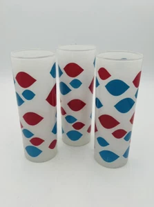 Set of 3 Vintage Dairy Queen Frosted Glasses Tom Collins Highball Restaurant DQ - Bild 1 von 6