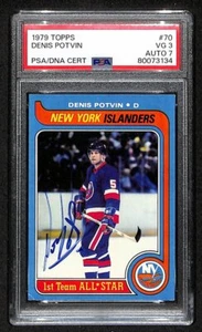 Denis Potvin HOF Signed/Auto 1979 Topps Card #70 Islanders PSA/DNA VG 3 195916 - Picture 1 of 2