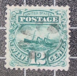 Scott 117 12 Cent Dampfschiff gebraucht schöne Briefmarke SCV 130,00 $ - Bild 1 von 2