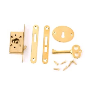 Vintage Drawer Lock With for Key Antique Small Box Cabinet Door Locks Furniture - Picture 1 of 8