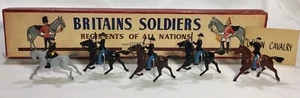 Vintage 1950’s W Britain #2056 Union Cavalry W/ Officer, Trumpeter, Original Box - Bild 1 von 18