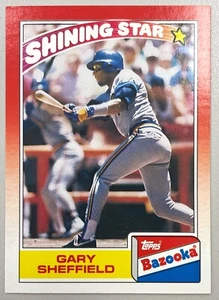 1990 Topps MLB Gary Sheffield Milwaukee Brewers Bazooka Shining Star Karte #16 - Bild 1 von 2