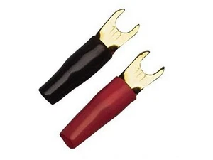 Sinuslive Gabel Kabelschuh vergoldet 25 mm² 6 Stück - Zdjęcie 1 z 1