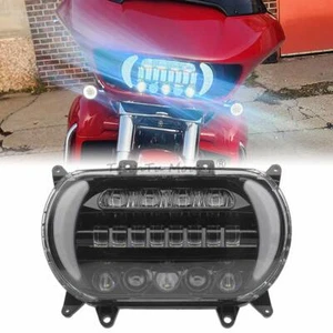Front LED DRL Headlight Turn Signal Light For Harley Touring Road Glide Ultra - Foto 1 di 23