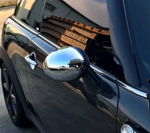 Chrome Side Door Mirror Covers For Mini Cooper R56 2006-2012 NEW - Bild 1 von 3