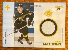 2000-01 PACIFIC PRIVATE STOCK GAME USED GEAR JERSEY RELIC JERE LEHTINEN CARD #38