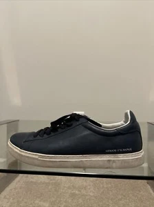 Armani Exchange Mens Low Top Sneakers Sport Leather Shoes xux001 xv0 Sz 12 EUC - Picture 1 of 12