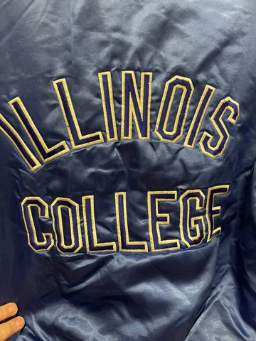 Vintage All Pro SwIngster Illinois College Quilted Jacket Full Snap Adult Large Cover
