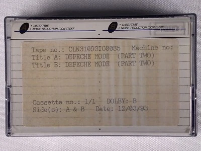 Depeche Mode Promo-Kassette In Conversation Mit Paul Gambaccini Teil 2 1993 - Bild 1 von 4