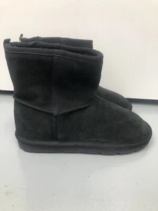 Marks & Spencer Stain Resistant Real Suede Faux Fur Boots Slippers UK 2 EU 34.5 - Picture 1 of 10