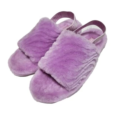 Zapatilla ondulada UGG para mujer Fluff Yeah talla US 9 flor silvestre púrpura lila nueva   Foto 1 de 4