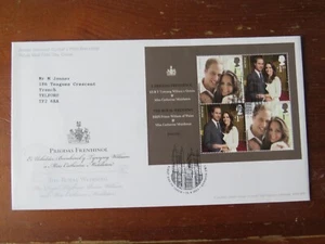 GB (5-1993) 2011 ROYAL WEDDING   M/S  FDC LONDON SW1  SP/HAND/STAMP - Imagen 1 de 1