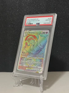 PSA 10 GEM MINT Mewtwo VSTAR Rainbow Secret Rare 079/078 Pokemon Go - Picture 1 of 1