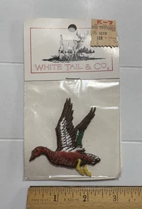 NIP Vintage Flying Mallard Duck Souvenir Voyager Iron-on Embroidered Patch Badge - Picture 1 of 3