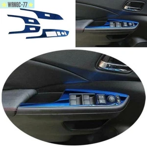 Cover Trim Window Lift Panel Switch Blue Steel For Honda CR-V CRV 2012-16 4PCS - Bild 1 von 4