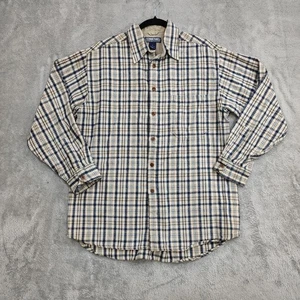 VTG Structure Flannel Shirt Mens S 90s Y2K Heavy Oversized Baggy Hipster Plaid - Picture 1 of 11
