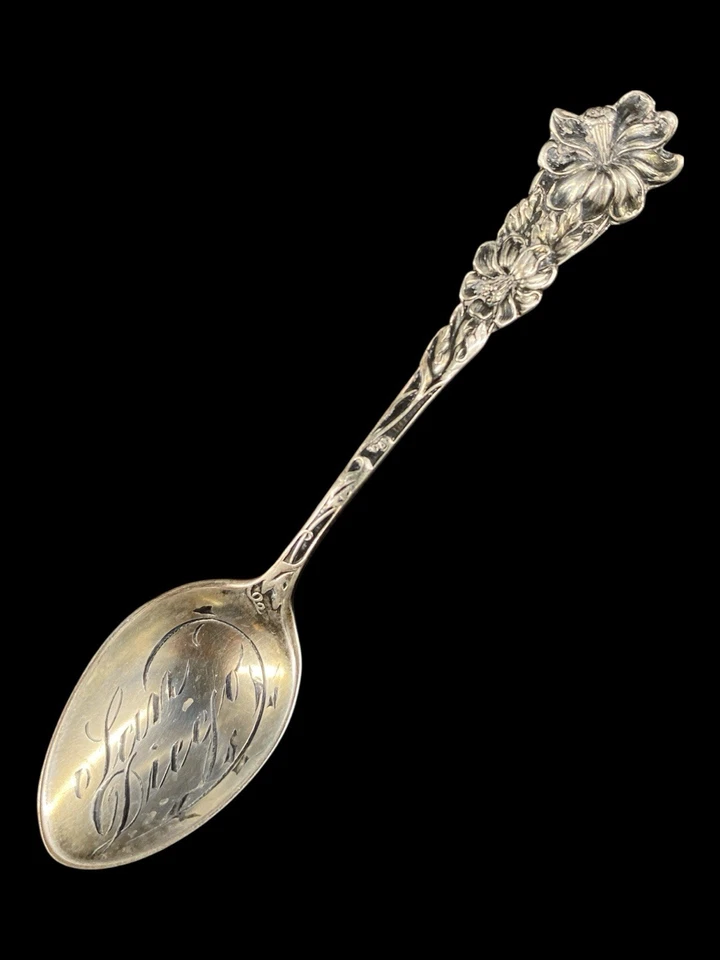 Antigua cuchara de recuerdo Watson Sterling San Diego patrón Columbine 3,5" Foto 1 de 4