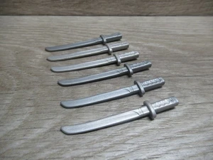 Playmobil Zubehör | 6x silberne Schwerter | Katana | Waffen - Picture 1 of 1