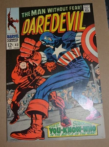 Daredevil #43 grado superior 1968 edad de plata cruda Marvel comics icónico Jack Kirby - Imagen 1 de 17
