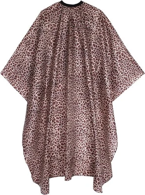 Women's Professional Leopard Print Cutting Cape, 64" x 56", Adjustable Neckline - image 1 of 4