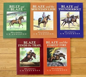 Lot 5 BILLY AND BLAZE Books C.W. Anderson Thunderbolt Mountain Lion Trail PB EXC - Picture 1 of 2