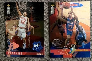 (2) 1995 UD Collector's Choice Players Club Platinum Grant Hill #198 #328 Lot - Picture 1 of 6