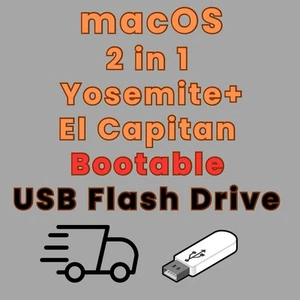 macOS Yosemite+El Capitan USB Reinstall Mac Bootable Flash Drive - Picture 1 of 1