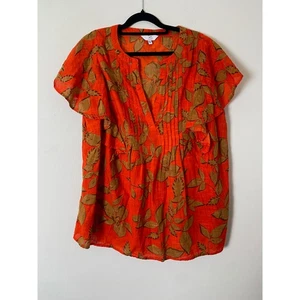 Julipa Flutter Sleeve Pintuck Blouse Size 24 - Picture 1 of 10
