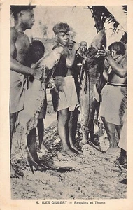 KIRIBATI Gilbert Islands - Sharks and Tuna - Publ. F. Chapeau - Picture 1 of 2
