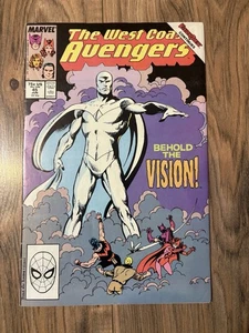 THE WEST COAST AVENGERS #45  the new white Vision  1989  Key Marvel Comic - Picture 1 of 8