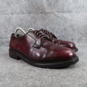 Dress Shoes Mens 8 Oxford Derby Classic Leather Vintage Vibram Sole Formal Retro - Picture 1 of 17