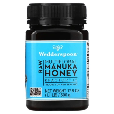 Wedderspoon 100 Raw Manuka Honey KFactor 12 17 6 oz 500 g BPA-Free, Non-GMO, Raw - Image 1 of 2