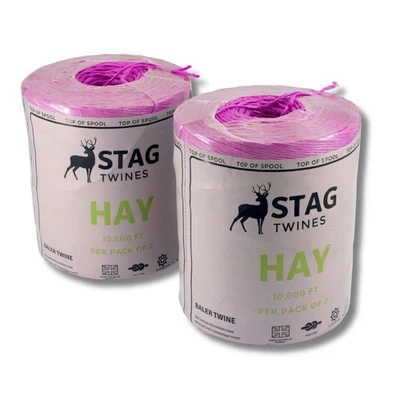 STAG TWINES STAG Baler Twine Hay 4MM 10000FT Bale String (3050m) Pack of 2 Reels