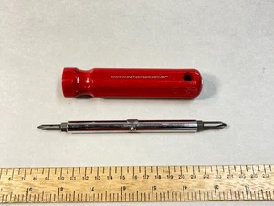 Magic Magnetizer Screwdriver Bit Holding Nut Socket Driver 2 Bits USA - Picture 1 of 5