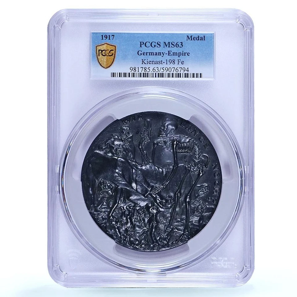 Germany Empire WWI Russia Falling Out Kienast-198 MS 63 PCGS iron medal 1917 - Image 1 of 4
