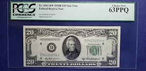 Fr#2061-D* $20 1950B **STAR** FRN Cleveland (SN:D04023994*) PCGS 63 PPQ - Picture 1 of 2