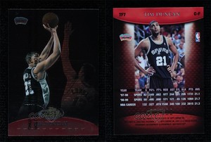 1999-00 Topps Finest Team Finest Red /500 Tim Duncan #TF7 HOF