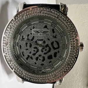 Men’s Leopard Print Watch by King Master - Picture 1 of 7