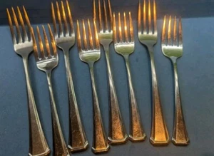 8 Oneida SSS MAESTRO-ST LEDGER Stainless  FORKS  - Picture 1 of 2