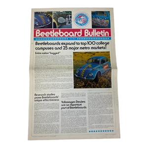 1973 Beetleboard Bulletin Advertisement for Volkswagon + Levi's. VW *RARE* - Picture 1 of 10