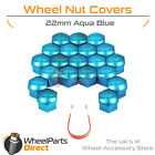 Aqua Blue Wheel Nut Bolt Covers 22mm GEN2 For Ford F-250 [Mk9] 92-96