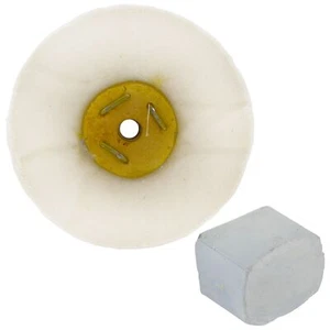 G Loose Unstitched Floppy Final Polishing Mop 4" x 1" 2 Row With Compound 250g - Picture 1 of 1