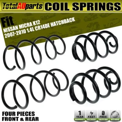 4x Front Rear Passenger Driver Coil Springs for Nissan Micra K12 2007-2010 1.4L - image 1 of 4
