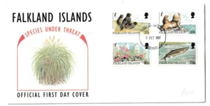 6/10/1997 Falkland Islands FDC - Species Under Threat - Stanley FDI Postmark - Picture 1 of 2