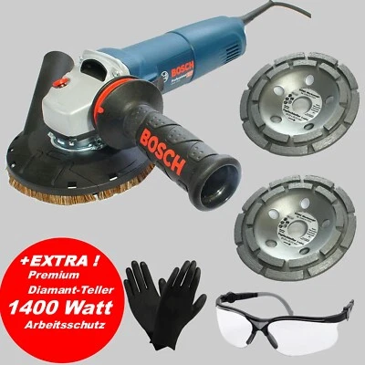 Betonschleifer Sanierfräse Putzfräse BOSCH WINKELSCHLEIFER SET 1400 Watt /125mm - Bild 1 von 4