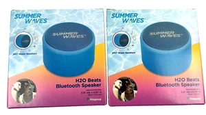 (2) Summer Waves H2O Beats Bluetooth Waterproof Speaker . - Picture 1 of 4